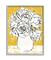Stupell Industries Peony Sketch Bouquet Contrasted Distressed Yellow Framed Wall Art